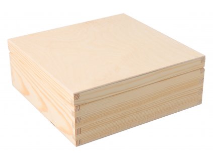 13512 4 drevena krabicka 25 x 25 x 9 cm