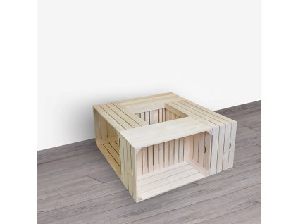 Dřevěné bedýnky konferenční stolek 84x39x84 cm