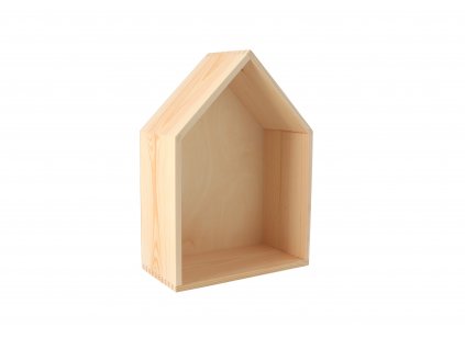 Dřevěná polička domeček - malá