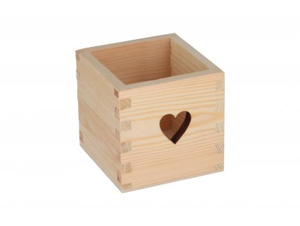 Dřevěný stojan se srdíčkem II