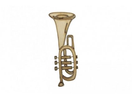 3960 1 drevena trumpeta 9 x 3 5 cm