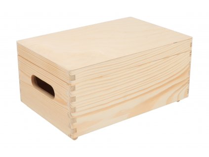 Dřevěný box s víkem 30X20X14 CM