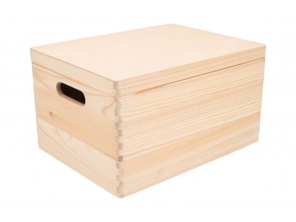 Dřevěný box s víkem 40X30X23 CM