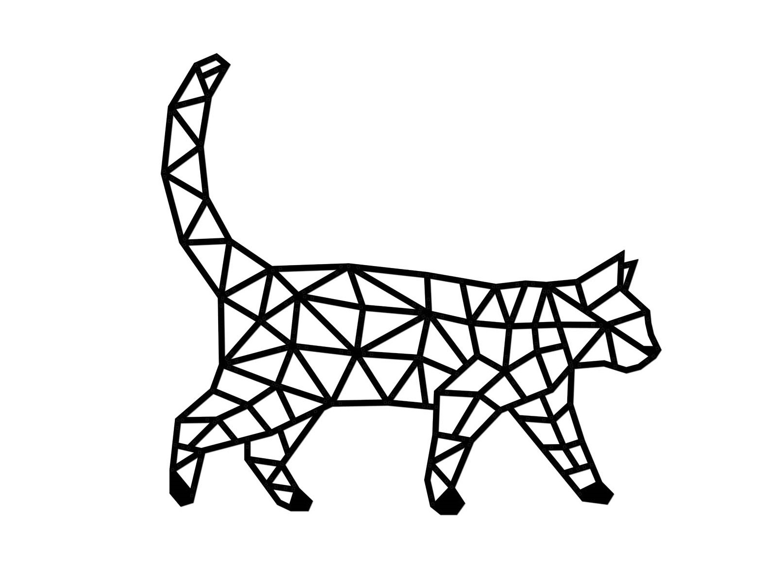 Nástěnné dřevěné puzzle - Kočka