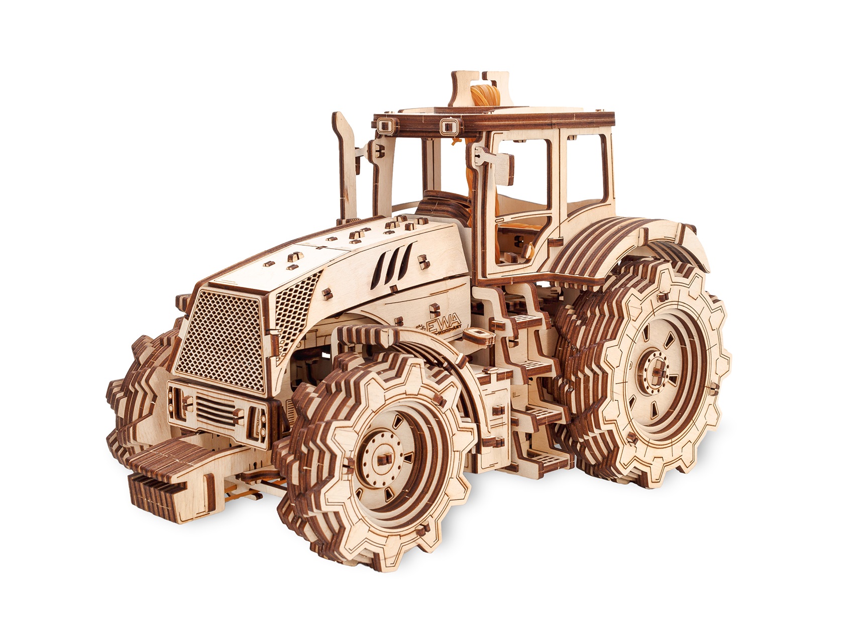 Dřevěné mechanické 3D puzzle - Traktor