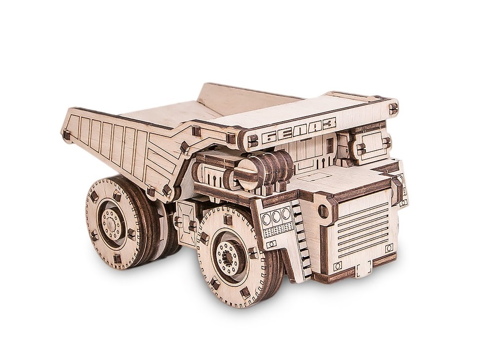 Dřevěné mechanické 3D puzzle - Belaz Mini