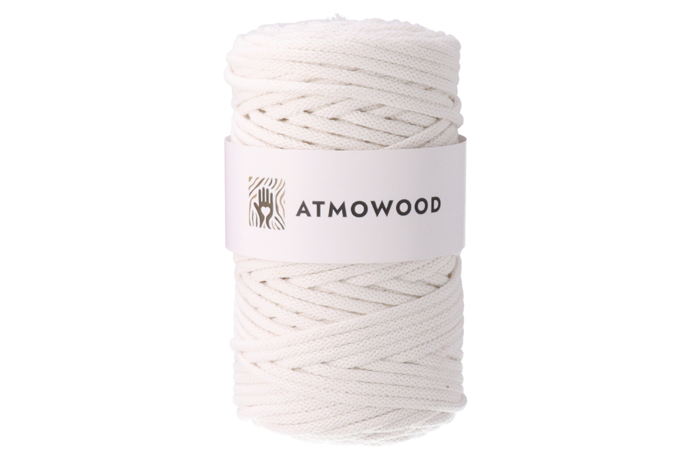 Atmowood příze 5 mm - bílá