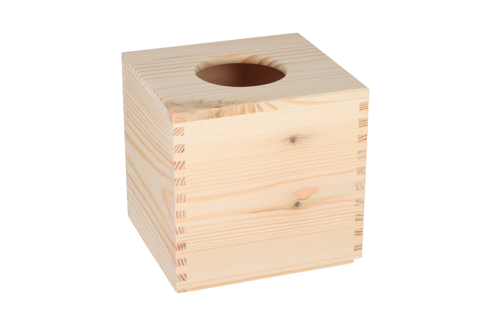 Dřevěná krabička na kapesníky čtvercová