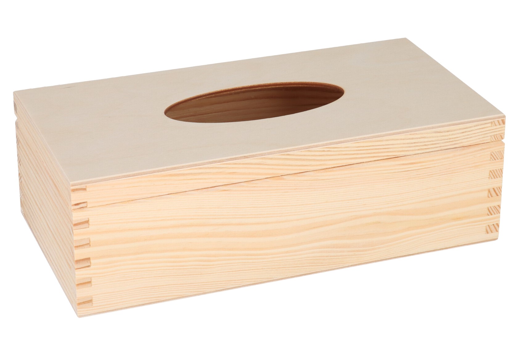 Dřevěná krabička na kapesníky s panty