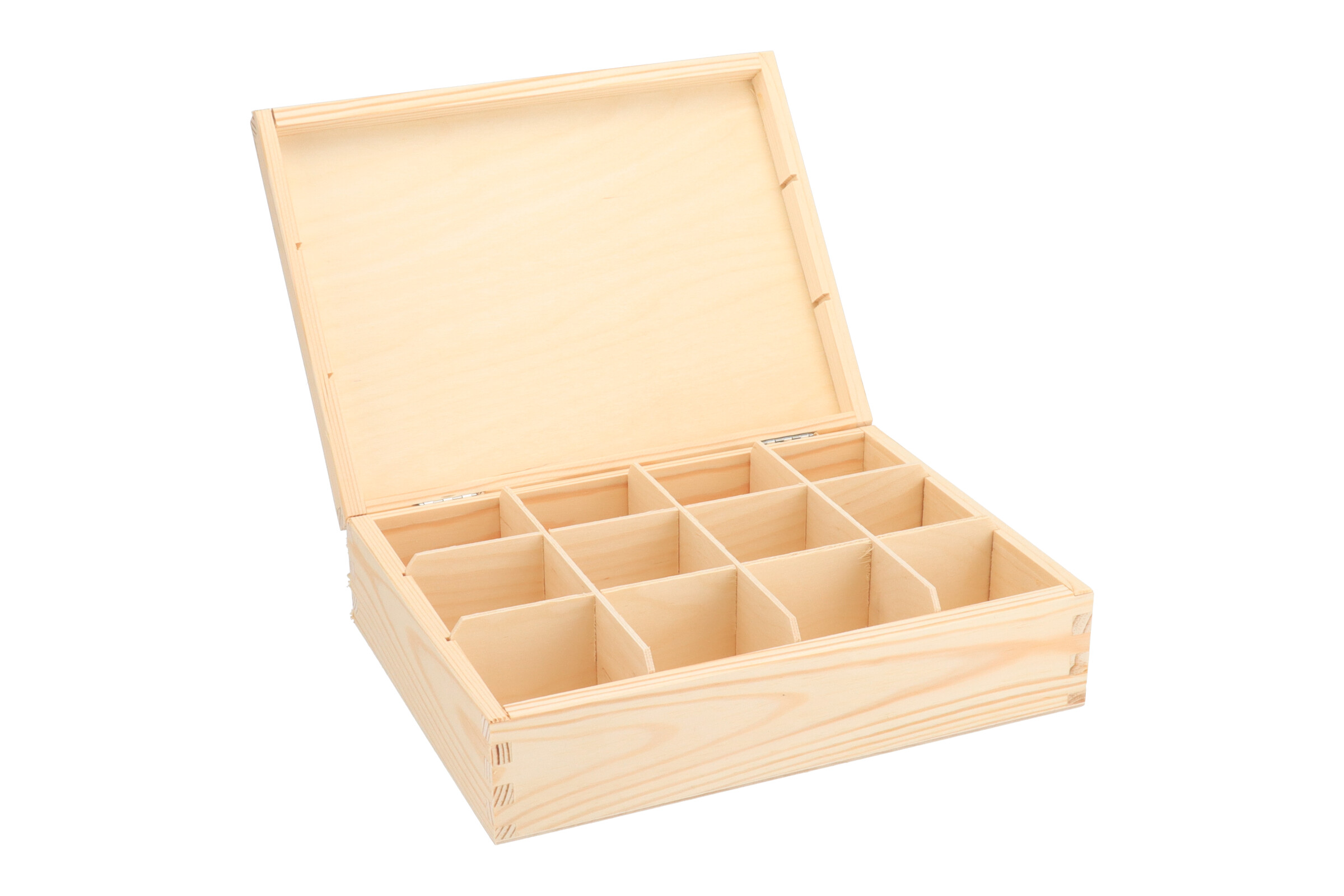 Dřevěná krabička na čaj (12 přihrádek)