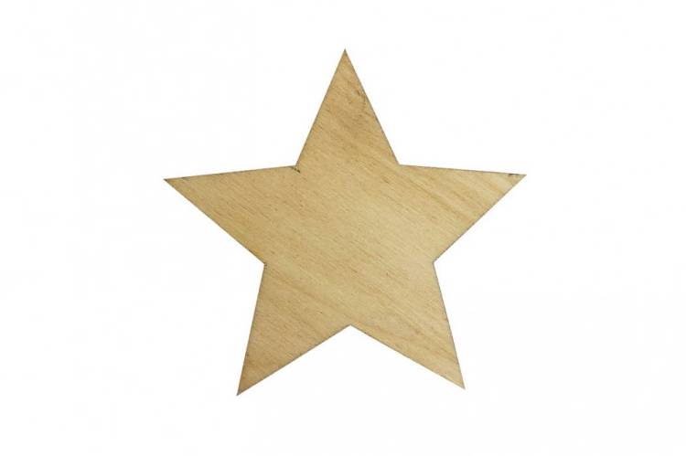 Dřevěná hvězda 7 x 7,5 cm