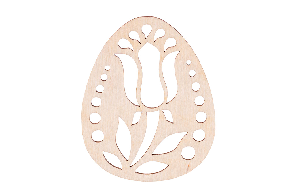 Dřevěné zdobené vajíčko V 10 x 8 cm