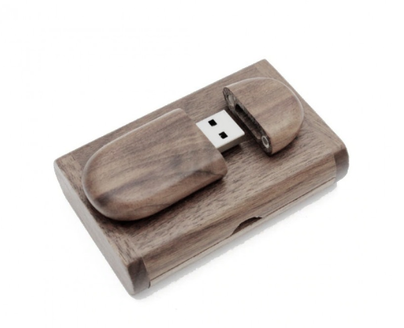 Dřevěný USB disk 32GB - tmavý