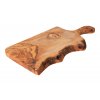 Rustikální prkénko z olivového dřeva s rukojetí 30 cm