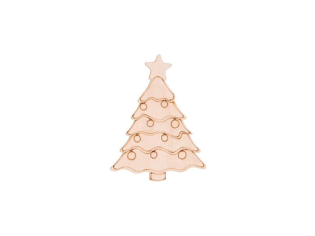 Drevený vianočný stromček 10 x 7,5 cm