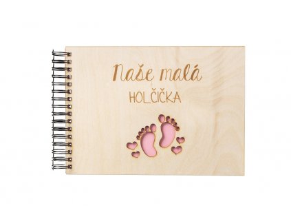 Dřevěné fotoalbum - Naše malá holčička