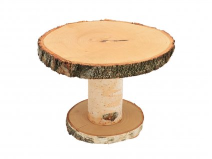 2-poschodový podnos z kmeňa brezy 24-28 cm