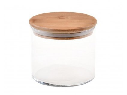 Sklenená dóza s bambusovým vekom - 700 ML