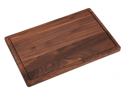 Doska na krájanie z orechového dreva s drážkou 43 x 28 cm