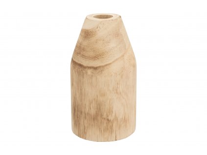 13428 2 drevena sloupova vaza 24 cm
