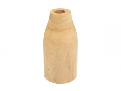 13422 2 drevena sloupova vaza 25 cm