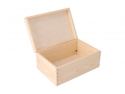 3084 3 dreveny box s vikem 30 x 20 x 14 cm bez rukojeti