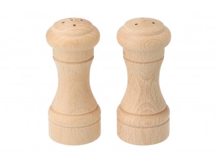 Drevená soľnička a korenička - 10 cm
