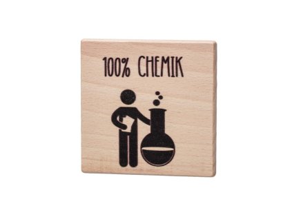 Dřevěný podtácek - 100% Chemik
