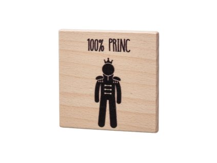 Dřevěný podtácek - 100% Princ