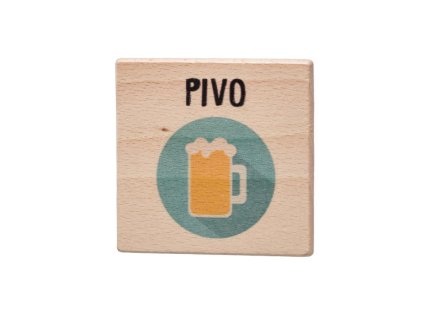 Dřevěný podtácek - Pivo