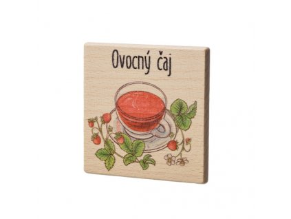 Dřevěný podtácek - Ovocný čaj