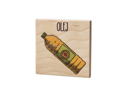Dřevěný podtácek - Olej