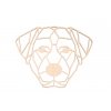 Dřevěný geometrický obraz - Labradorský retrívr 30 cm (Farba Přírodní)