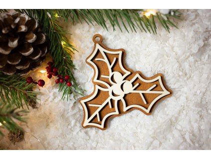 Drevená vianočná ozdoba Medovník cezmína