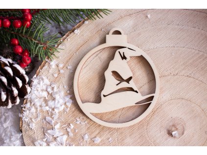 Drevená vianočná ozdoba Harry Potter Múdry klobúk