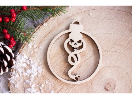 Drevená vianočná ozdoba Harry Potter Smrťožrút