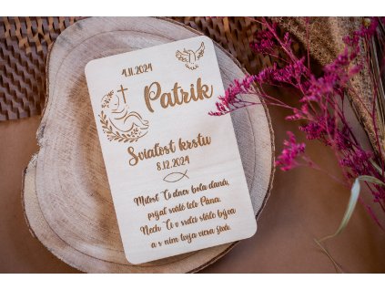 Drevená obálka ku KRSTU III