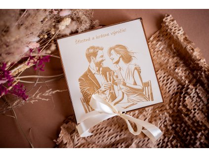 Drevená krabička Výročie