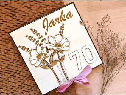 Drevená krabička Jubileum