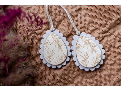 drevené veľkonočné vajíčko eukalyptus