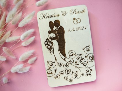 Drevená obálka MLADOMANŽELOM II