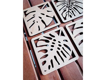 Podložky pod poháre Monstera square