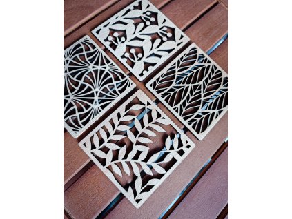 Podložky pod poháre Leaf square