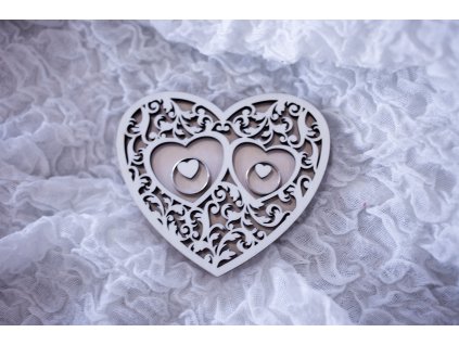Tanierik na obrúčky srdce Ornament 1