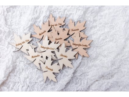 Menovka na svadobný stôl List