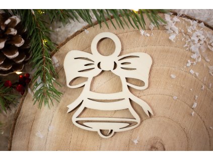 Drevená vianočná ozdoba Zvonček