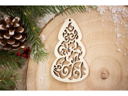 Drevená vianočná ozdoba Ornament 2