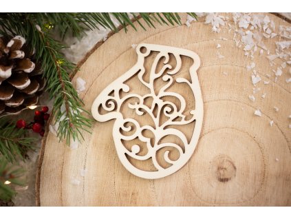 Drevená vianočná ozdoba Ornament Sada