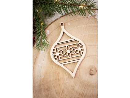 Drevená vianočná ozdoba Oliva K1