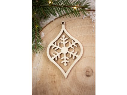 Drevená vianočná ozdoba Oliva K2